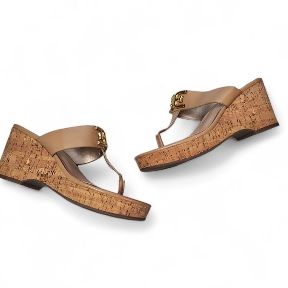 Sam Edelman Yardlie Cork Wedge Sandals Size 7.5 - Picture 1 of 8